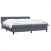 vidaXL Boxspringbett mit Matratzen Dunkelgrau 180x210 cm Samt 3317368 Bild 4