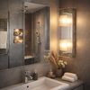 LED Wandleuchte, chrom, Glas, satiniert, Länge 28 cm Bild 5