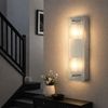 LED Wandleuchte, chrom, Glas, satiniert, Länge 28 cm Bild 2