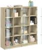 vidaXL Bücherschrank mit Türen Sonoma-Eiche 136x37x142cm Holzwerkstoff 3206519 Bild 4