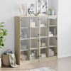 vidaXL Bücherschrank mit Türen Sonoma-Eiche 136x37x142cm Holzwerkstoff 3206519 Bild 3