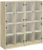 vidaXL Bücherschrank mit Türen Sonoma-Eiche 136x37x142cm Holzwerkstoff 3206519 Bild 2