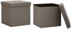 vidaXL Hocker mit Stauraum 2 Stk. Taupe Leinenoptik 338778 Bild 2