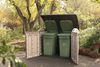Dmora Gartenschrank Hinton, Gartenmöbel, Mehrzweck-Gartenschrank, Container für Balkon oder Garage, 177x113 h134 cm, Beige Bild 5