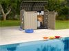 Dmora Gartenschrank Hinton, Gartenmöbel, Mehrzweck-Gartenschrank, Container für Balkon oder Garage, 177x113 h134 cm, Beige Bild 2