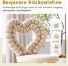 Hellbeige Samt-Esszimmerstühle (2er-Set),Herzförmige Ausschnitts-Rückenlehne Vergoldete Metallbeine Vielseitig für Esszimmer Garderobebereiche und Wohnräume,Samt,Hellbeige, Bild 4