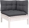 vidaXL 2-Sitzer-Gartensofa mit Anthrazit Kissen Massivholz Kiefer 3096011 Bild 4