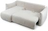 Ecksofa Schlafsofa MAILAND XS in Stoff Tilia Ecru Ottomane Links Bild 2