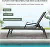 COSTWAY Gartenliege, 1 St, Sonnenliege Rattan, 5 fach verstellbar Bild 4
