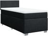 vidaXL Boxspringbett mit Matratze Schwarz 90x200 cm Stoff 3288066 Bild 3