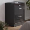 Küchenschrank für Dachschrägen R-Line Anthrazit Hochglanz 60 cm ohne Schräge mit 3 Schubladen Vicco Bild 4