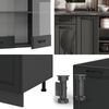 Küchenzeile R-Line Anthrazit Landhaus/Anthrazit 240 cm ohne Arbeitsplatte Vicco Bild 4