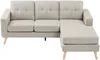 Vente-unique - BARTOLOME Sofa Stoff Beige - B 160 cm x H 85 cm x L 198 cm Bild 2