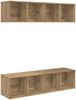 vidaXL TV-Schrankset 4 pcs Artisan-Eiche 37 x 37 x 72 cm Holzwerkstoff 3393533 Bild 2