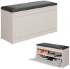 Platan Room Schuhschrank Schuhregal mit Sitzkissen, Schuhkommode, Schuhbank 100 cm Kaschmir Bild 5