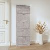 vidaXL Schuhschrank Betongrau 59x17x169 cm Holzwerkstoff 342513 Bild 3