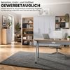 bümö manuell höhenverstellbarer Schreibtisch 120x80 cm in Ahorn - PC Tisch höhenverstellbar & klein, höhenverstellbarer Tisch Büro, kleiner Computertisch verstellbar, A-Serie, AS-12-3 Bild 2
