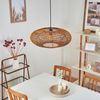 hofstein Hängeleuchte »Messerotti« moderne Pendellampe aus Metall und Sisal in Schwarz/Natur, ohne Leuchtmittel, Leuchte im Vintage-Design mit Lichteffekt, 1xE27 Bild 4