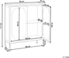 Beliani 'SARRE' Vitrine, Metall Schwarz, 111 x 35 x 90 cm Bild 2