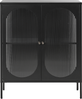 Beliani 'SARRE' Vitrine, Metall Schwarz, 111 x 35 x 90 cm Bild 4
