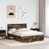 vidaXL Bettrahmen Geräucherte Eiche 140 x 200 cm Holzwerkstoff 3408267 Bild 3