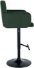 CLP 2er Set Barhocker Los Angeles Samtbezug höhenverstellbar drehbar bis 150 kg,schwarz dunkelgrün Bild 5
