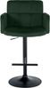 CLP 2er Set Barhocker Los Angeles Samtbezug höhenverstellbar drehbar bis 150 kg,schwarz dunkelgrün Bild 4