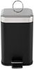 HTI-Living Kosmetikeimer Treteimer eckig Jannik 3 Liter Schwarz Silber, Mülleimer Kosmetikeimer mit Soft-Close-Deckel Bild 2