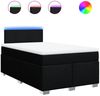 vidaXL Boxspringbett mit Matratze Schwarz 120x200 cm Stoff 3288150 Bild 2
