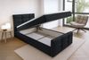 AX LIVING Bett mit Bettkasten 90x200cm Argentaro Boxspringbett schwarz Bild 2