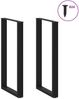 vidaXL Bartischbeine U-Form 2 Stk. Schwarz 60x(110-111) cm Stahl 4013248 Bild 3