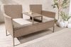 riess-ambiente Gartenbank PORTOFINO 140cm natur / beige (Einzelartikel, 1-St), Polyrattan · Balkon · Terrasse · Outdoor 2-Sitzer mit Tisch & Kissen Bild 5