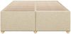 vidaXL Bettgestell ohne Matratze Creme 140x190 cm Stoff 3284734 Bild 4