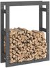 vidaXL Kaminholzregal Grau 80x25x100 cm Massivholz Kiefer 822419 Bild 4