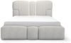 Polsterbett Schlafzimmerbett JORDAN 160x200cm in Stoff Doha Hellgrau Bild 5