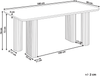 Esstisch BARROY Travertinoptik 180 cm 90 cm Bild 2