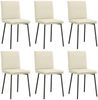vidaXL Esszimmerstühle 6 Stk. Creme Samt 3315623 Bild 2