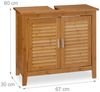 Waschbeckenunterschrank LAMELL Bambus Bild 4