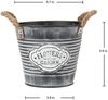 Oairse 4er Set Blumentöpfe verzinkter Stahl Pflanztöpfe drinnen draußen Bild 2