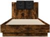 vidaXL Bettgestell mit Kopfteil Räuchereiche 100x200 cm Holzwerkstoff 3209937 Bild 4