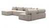 Couchlandschaft Laguardia U Form in Samtstoff - Samtstoff - sand - Links Bild 5