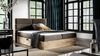 Boxspringbett Bett LAMBROS 140x200cm Lancelot Eiche Stoff Braun inkl. Bettkasten Bild 4