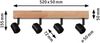 Paulmann 66773 Spotlight Arvid 4-flammig E27 230V max. 20W Schwarz Holz Bild 3