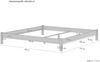 Doppelbett Futonbett ohne Kopfteil 200x200 Buche Massivholz V-60. 84-20 inkl. Rollrost und Matratze Bild 5