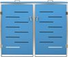 vidaXL Mülltonnenbox für 2 Tonnen 138x77,5x112,5 cm Edelstahl 149567 Bild 5