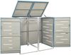 vidaXL Mülltonnenbox für 2 Tonnen 138x77,5x112,5 cm Edelstahl 149567 Bild 4
