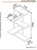 ibonto WANDREGAL 51,5 x 109 x 22 cm weiß platzsparend Regal (H 109 x T 22 x B 51.5 cm) Bild 2