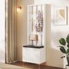 Garderobenset mit Schuhbank und Kissen, Garderobenfront mit Haken Bild 2