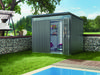 Biohort Gerätehaus AvantGarde, A2: 180 x 260 x 218 (b x t x h) cm, quarzgrau-metallic Bild 3