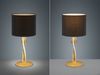 LED Tischlampe mit Stoffschirm Schwarz und beleuchtetem Gestell, Höhe 62cm Bild 5
